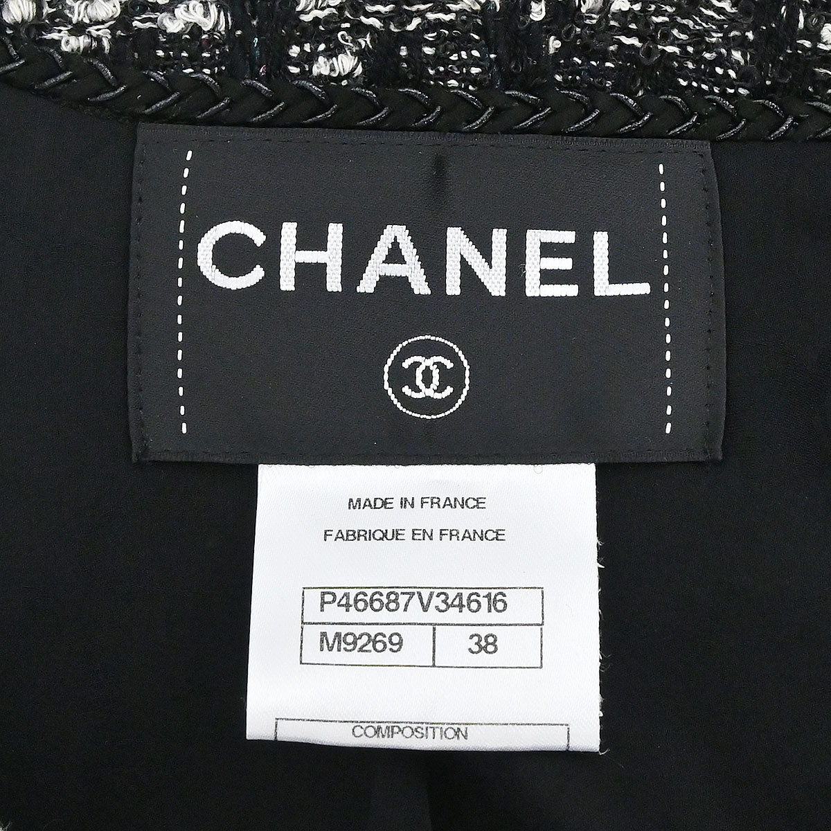Chanel 2013-2014 Jacket Tweed Black #38
