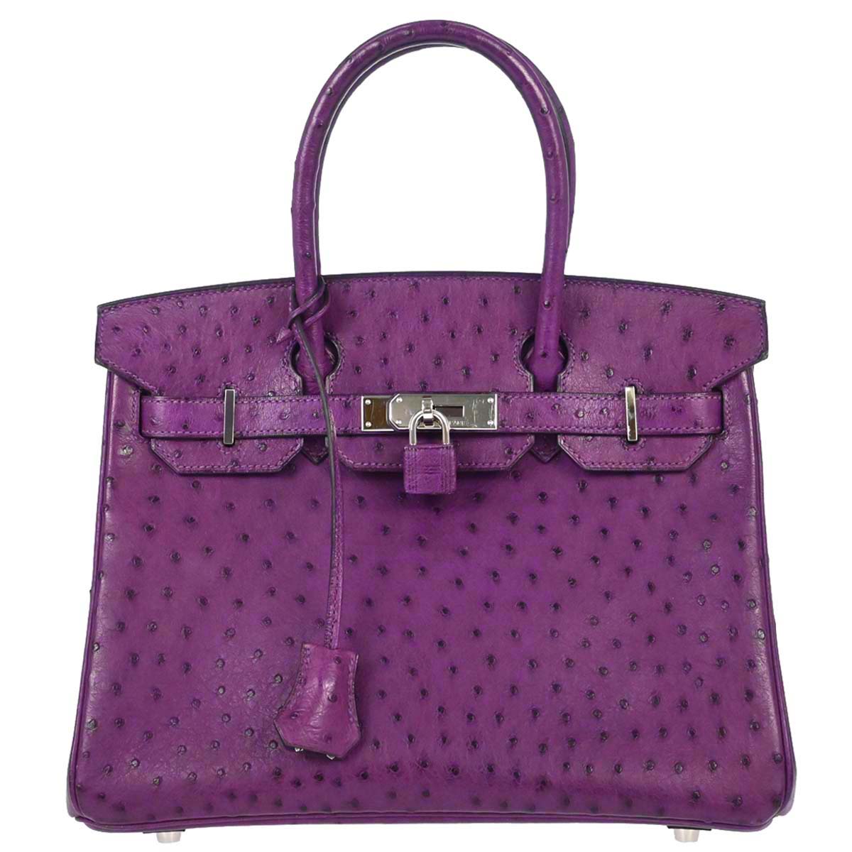 Hermes * Anemone Ostrich Birkin 30 Handbag