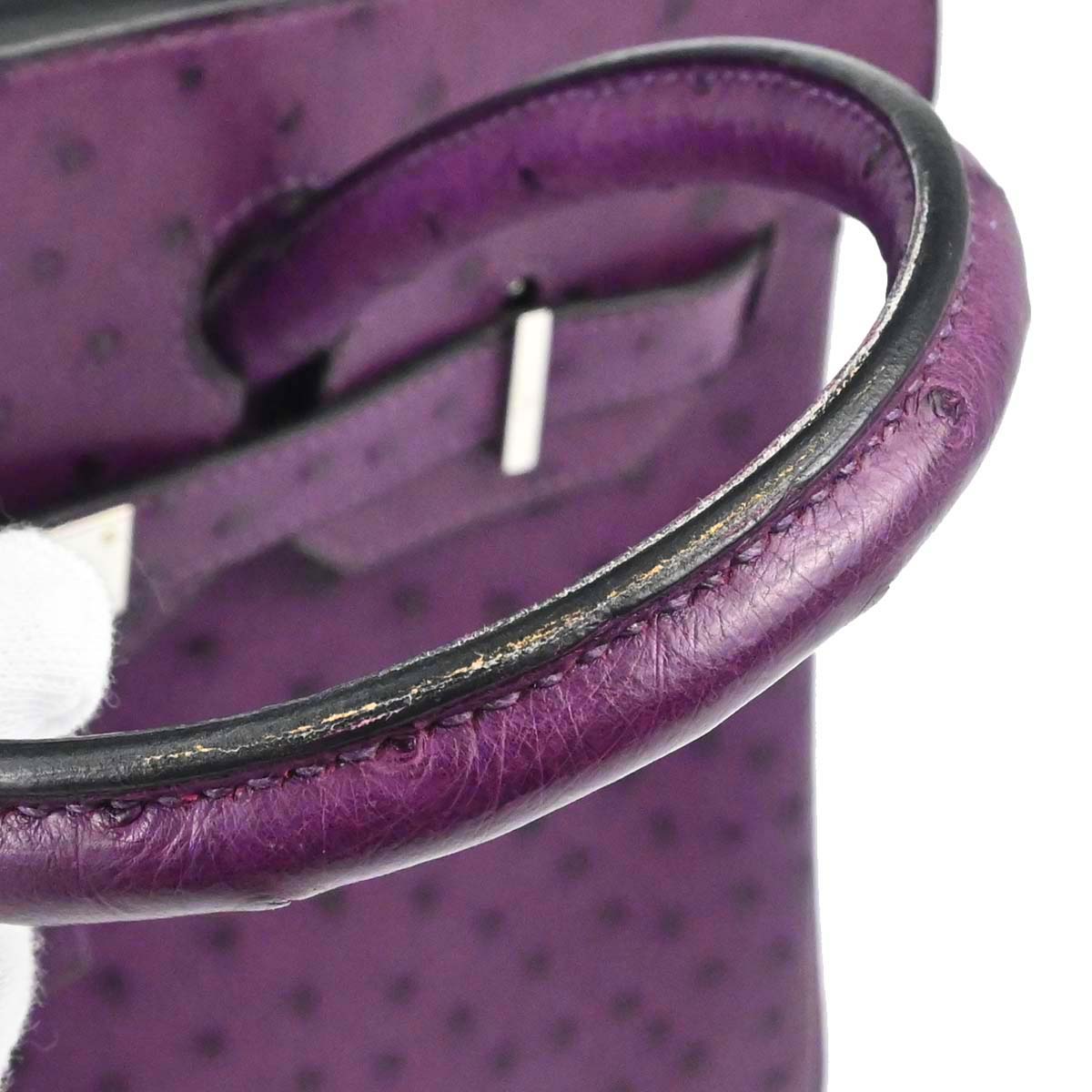 Hermes * Anemone Ostrich Birkin 30 Handbag