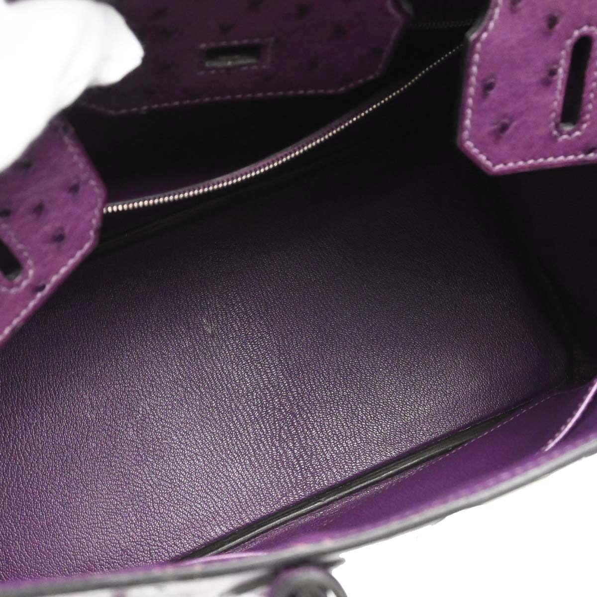 Hermes * Anemone Ostrich Birkin 30 Handbag