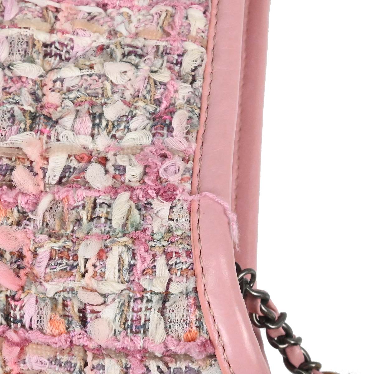 Chanel Pink Tweed Calfskin Small Gabrielle Shoulder Bag