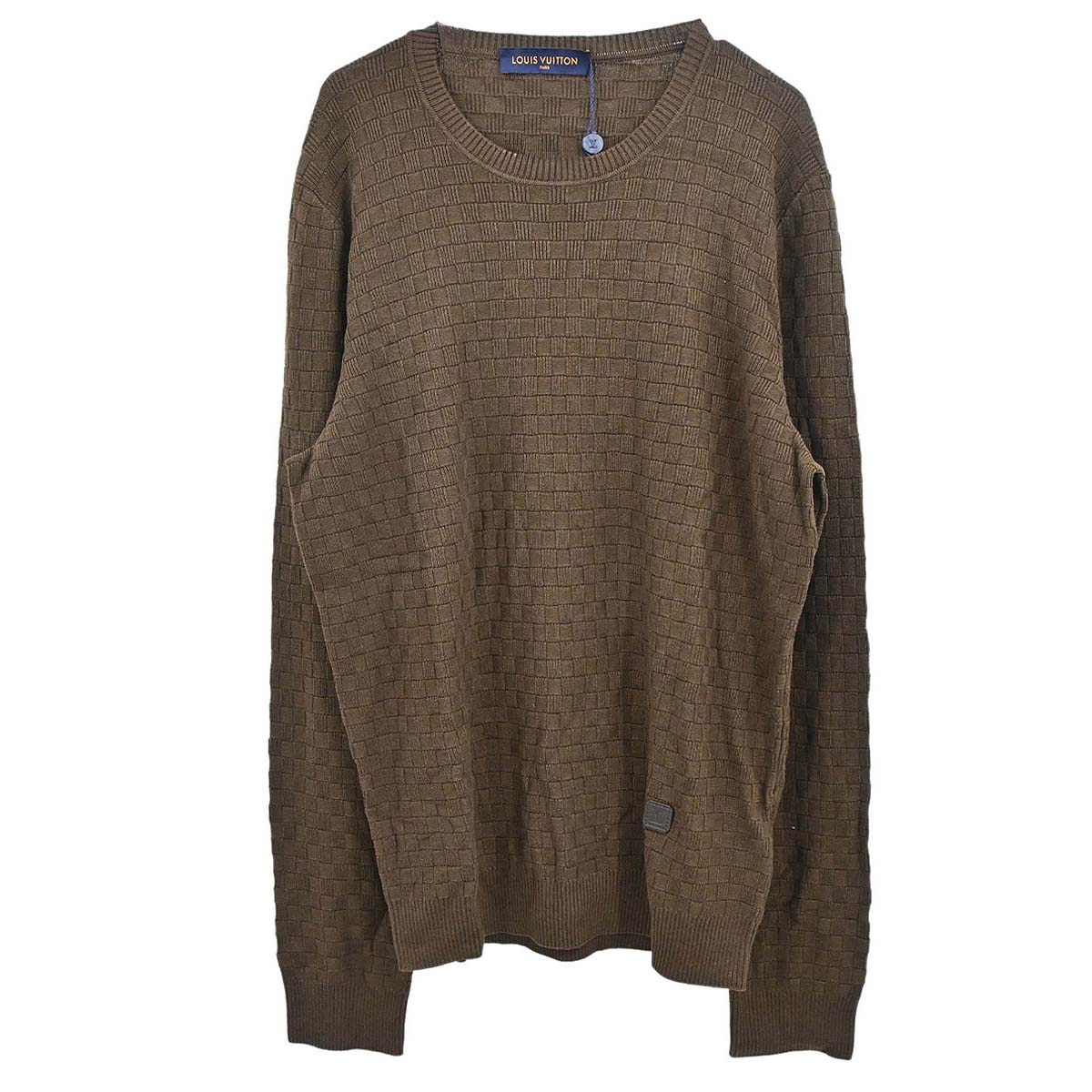 Louis Vuitton 2018 Long Sleeve Knit Top Brown #XXL