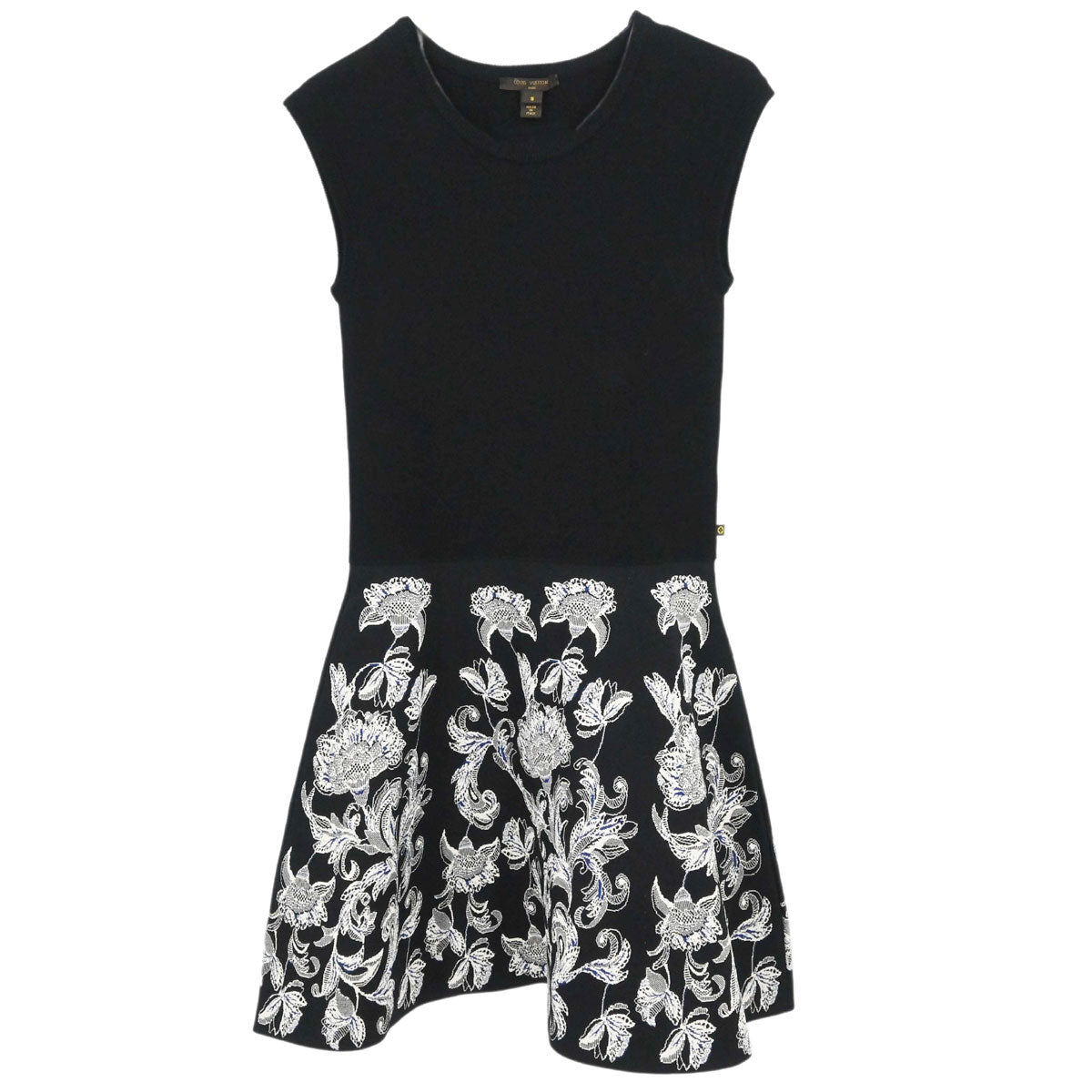 Louis Vuitton 2017 Sleeveless Floral Dress Black #S