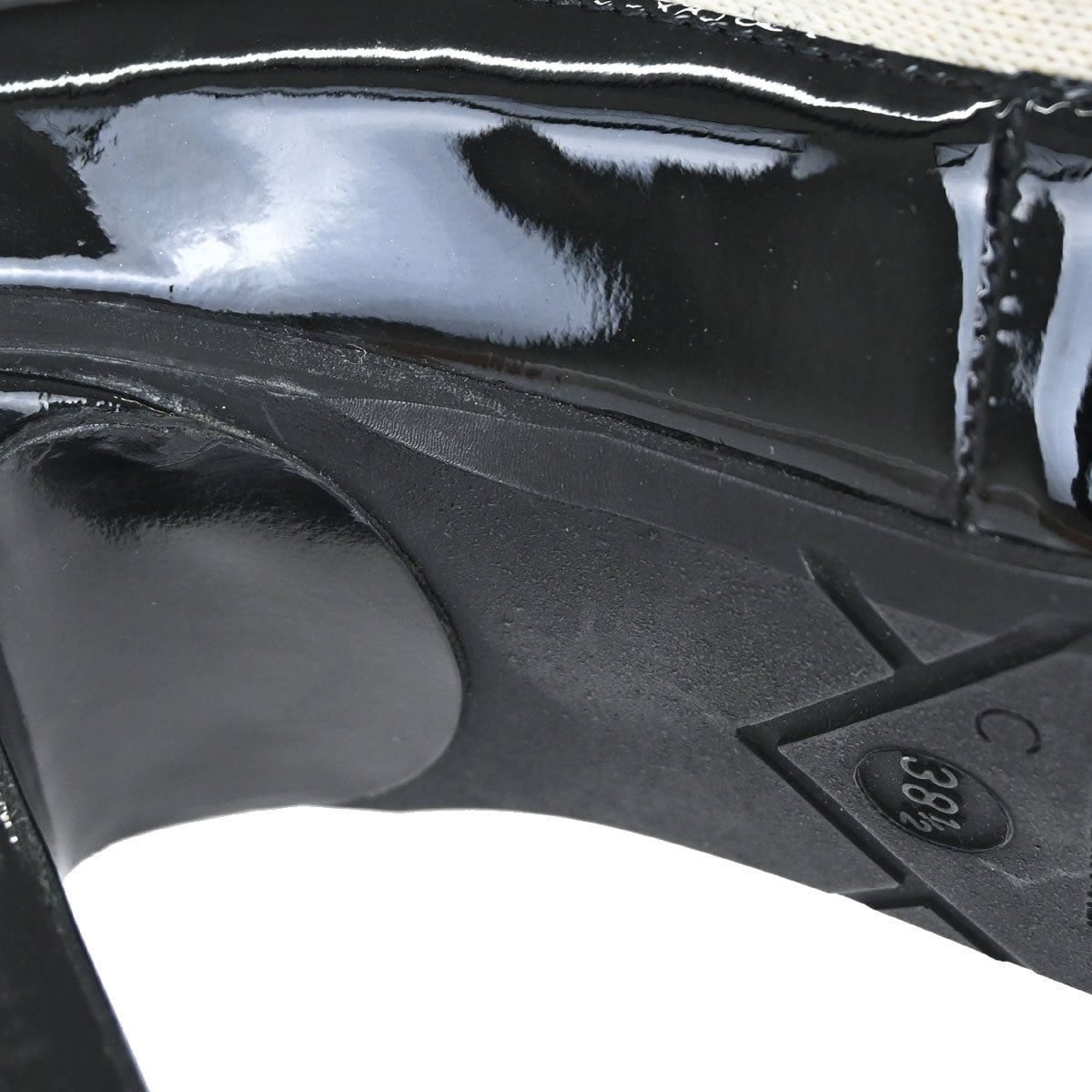 Chanel * Sock Boots Shoes Black Light Gray Shoes #38 1/2