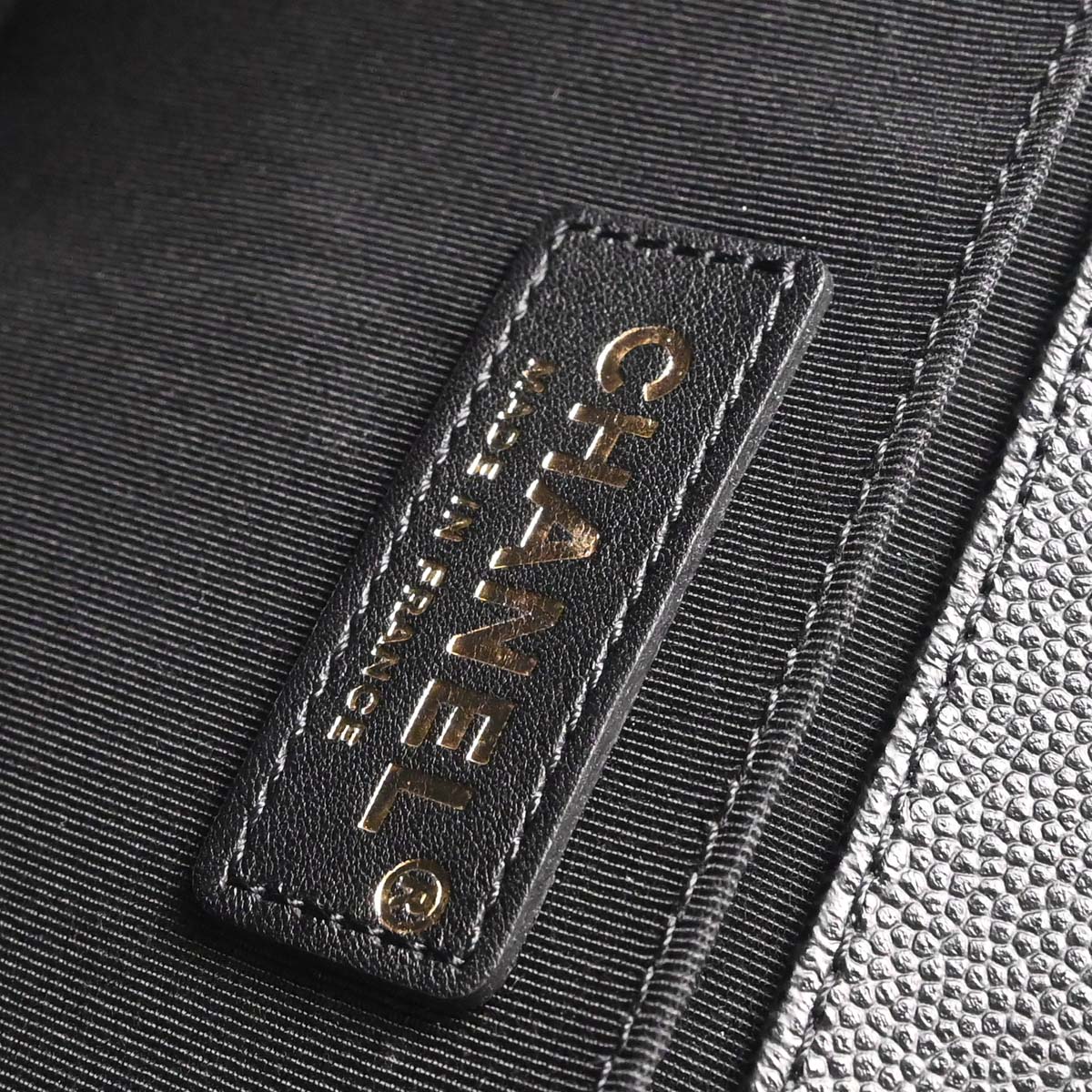 Boy Chanel Black Caviar Skin Medium Chain Shoulder Bag