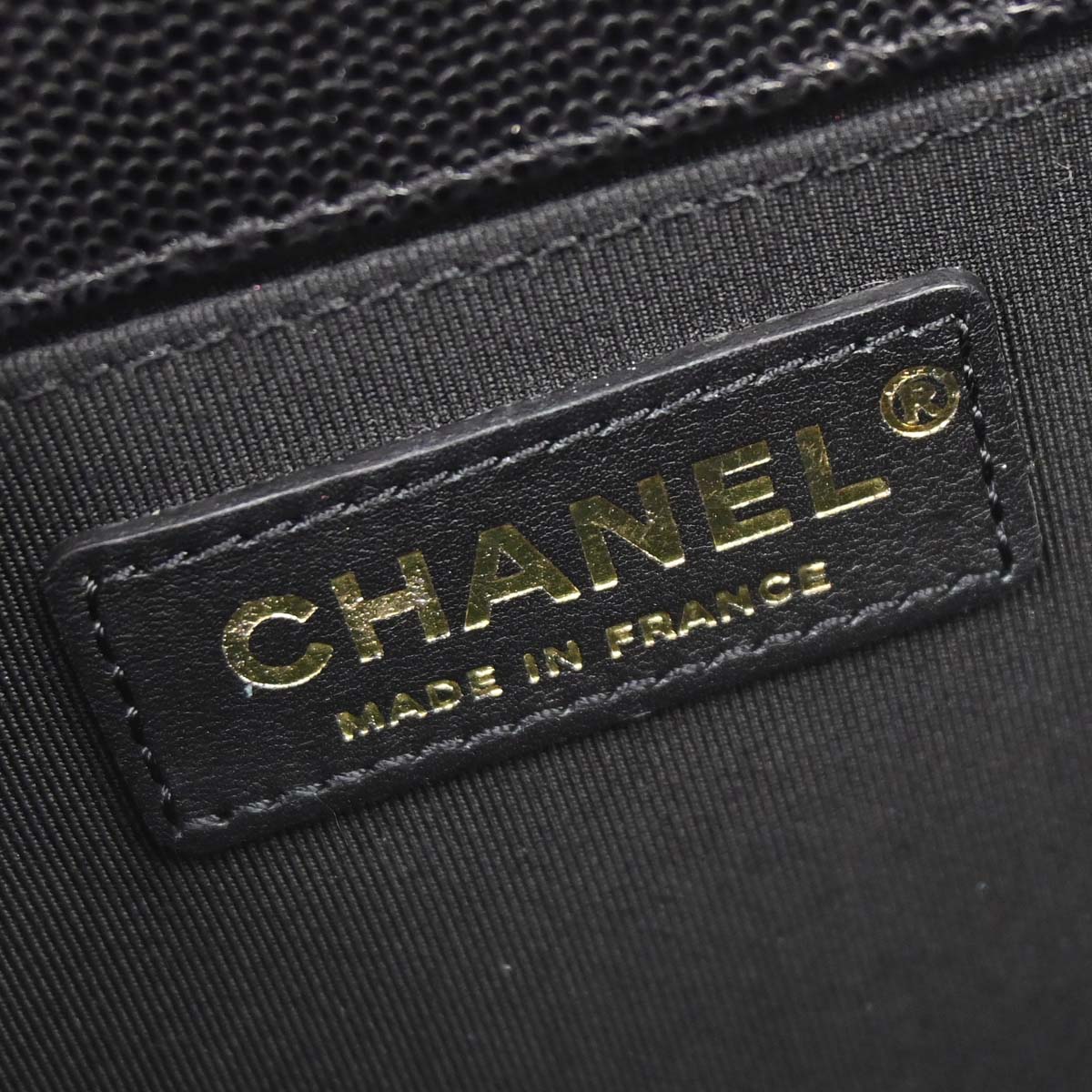 Boy Chanel 2019 Black Caviar Skin Medium Chain Shoulder Bag