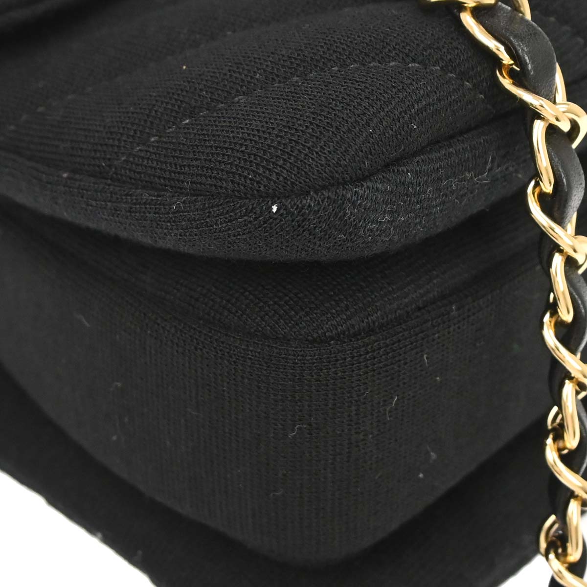 Chanel 2019 Black Jersey Trendy CC Chevron Top Handle 2way Shoulder Handbag
