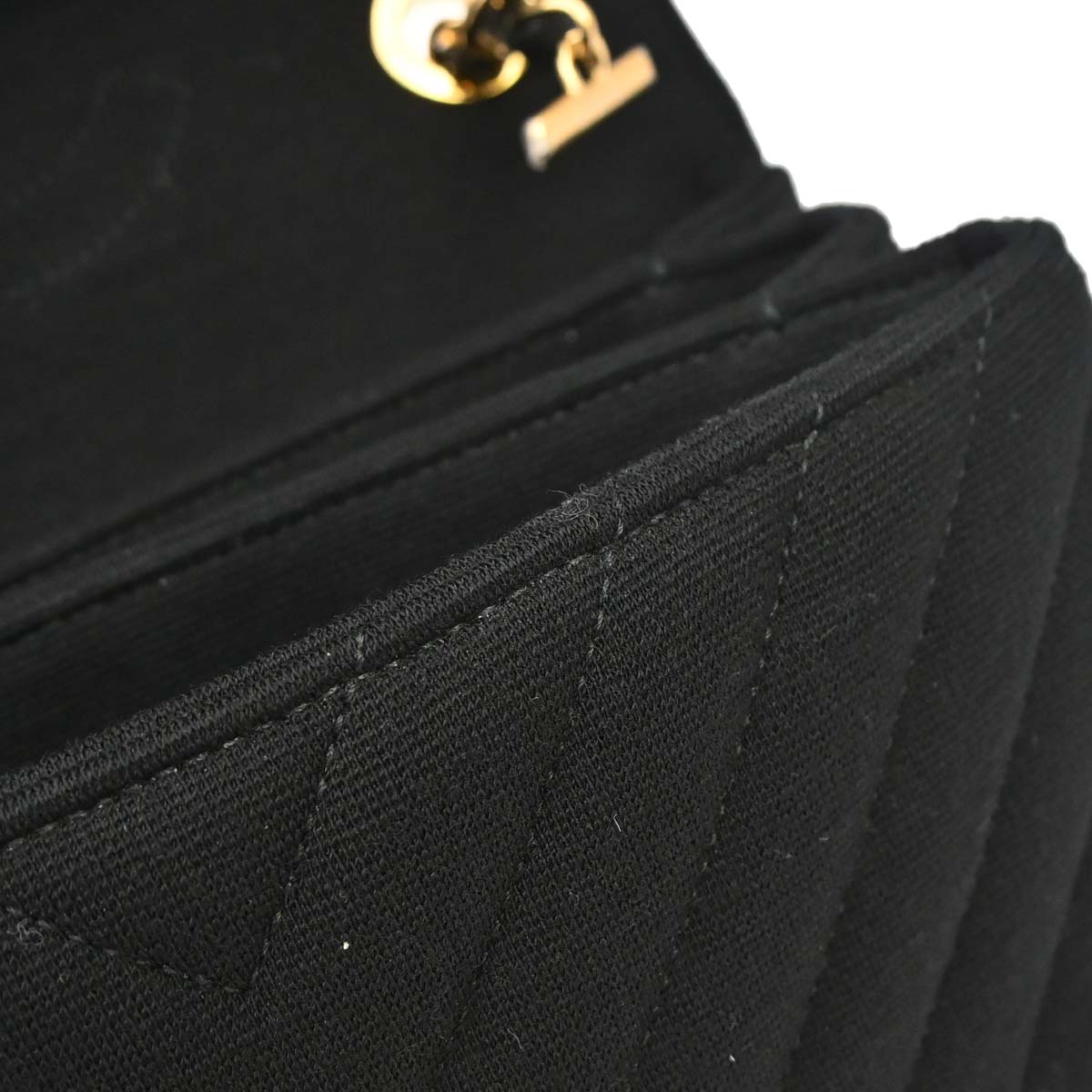 Chanel 2019 Black Jersey Trendy CC Chevron Top Handle 2way Shoulder Handbag