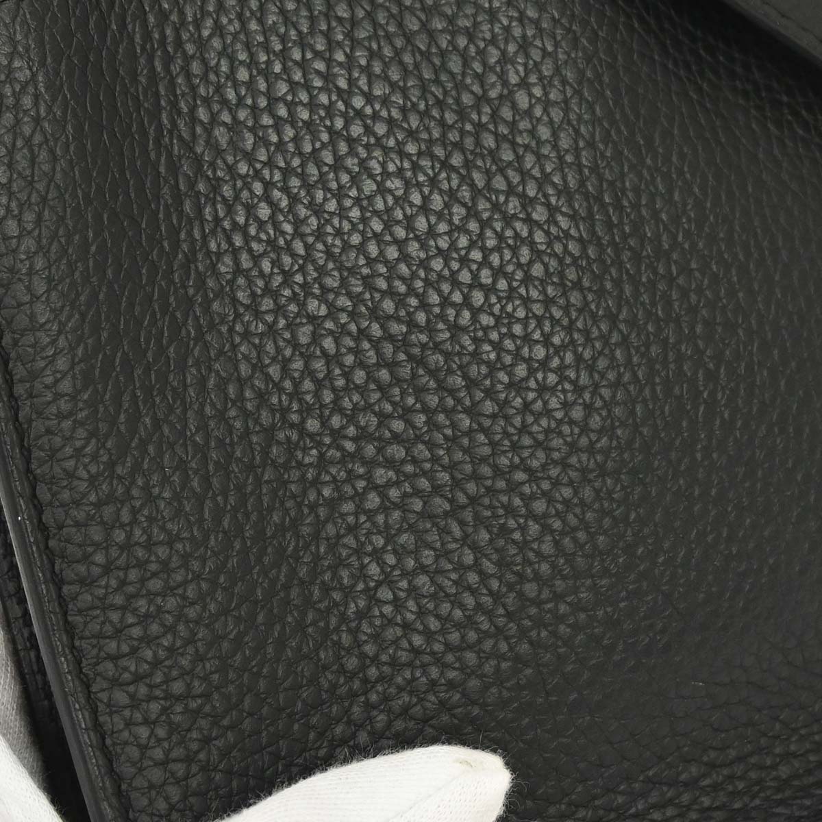 Hermes Black Taurillon Clemence Pochette Steve Shoulder Bag