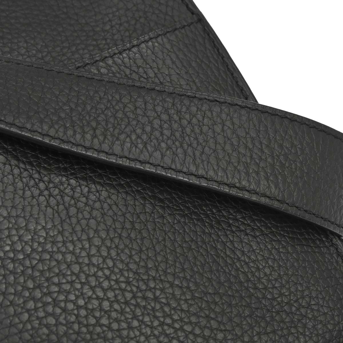 Hermes Black Taurillon Clemence Pochette Steve Shoulder Bag