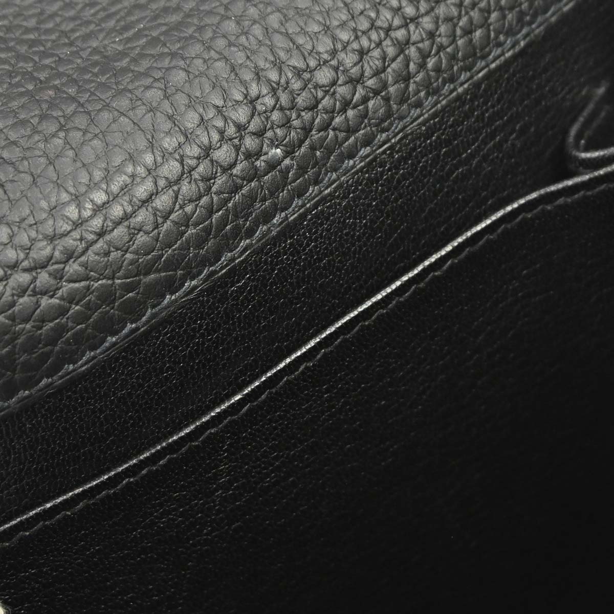 Hermes Black Taurillon Clemence Pochette Steve Shoulder Bag