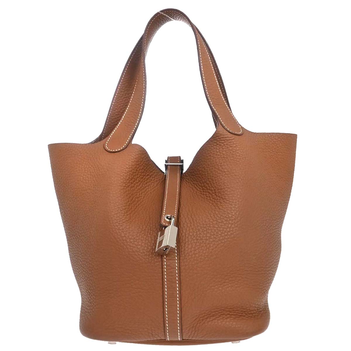 Hermes 2016 Gold Taurillon Clemence Picotin Lock 22 MM Handbag