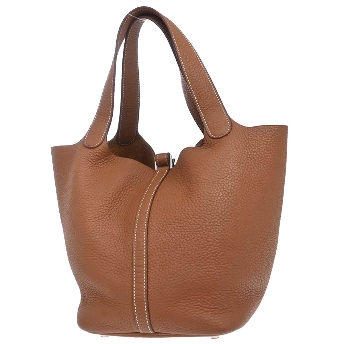 Hermes 2016 Gold Taurillon Clemence Picotin Lock 22 MM Handbag