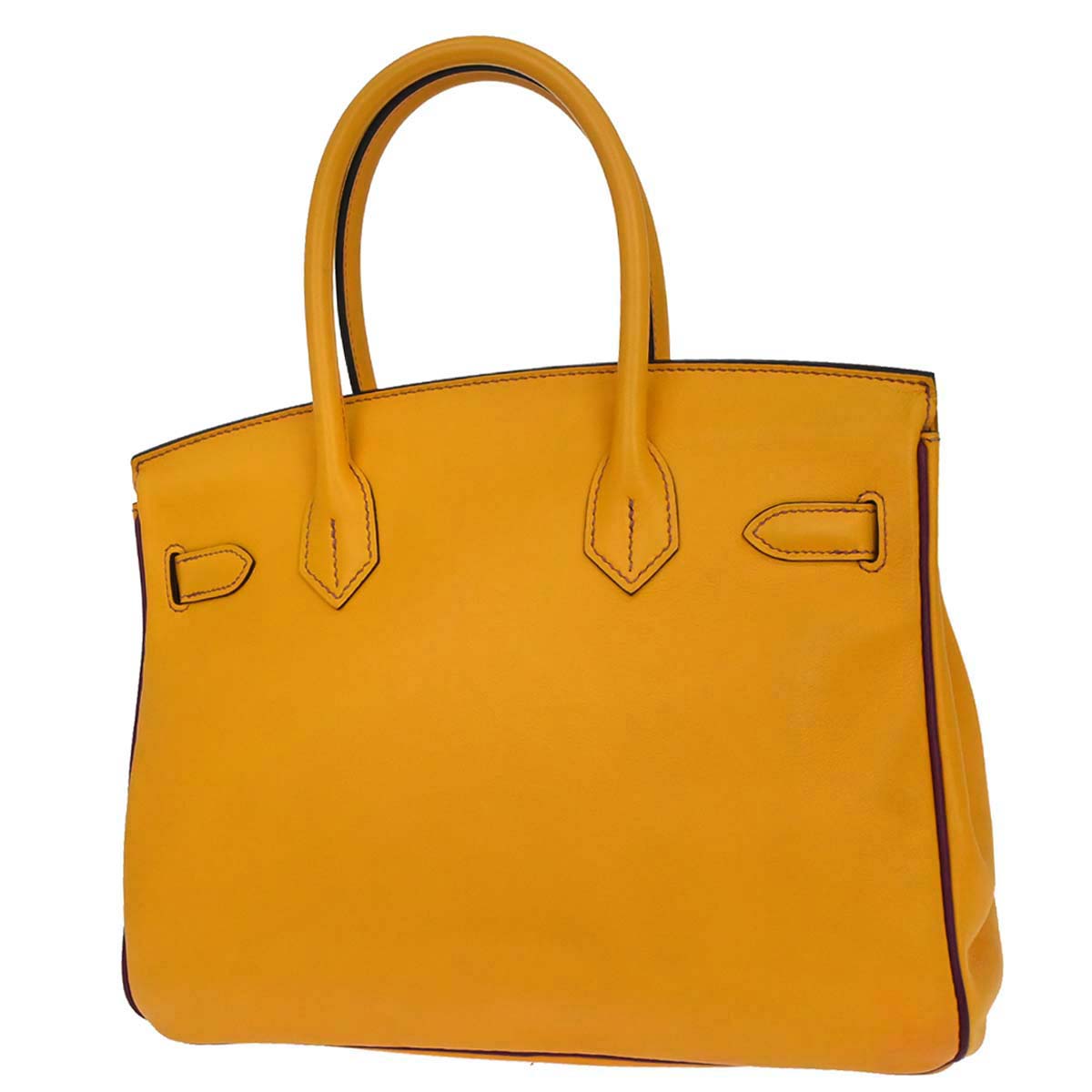 Hermes Jaune d'Or, Anemone Swift Birkin 30 Handbag