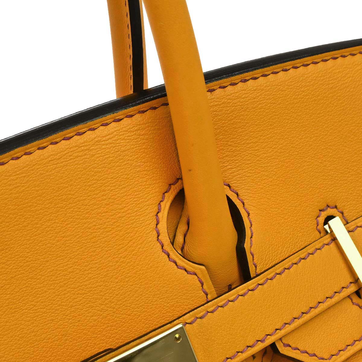 Hermes Jaune d'Or, Anemone Swift Birkin 30 Handbag