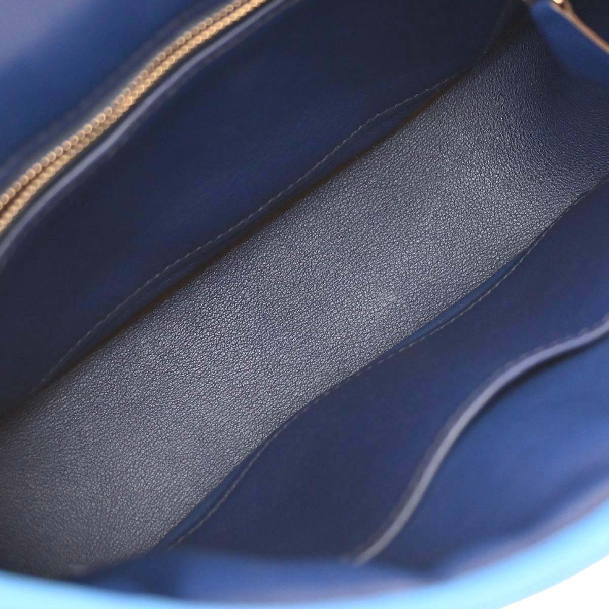 Hermes Bleu Paradis Swift Mini Berline Shoulder Bag