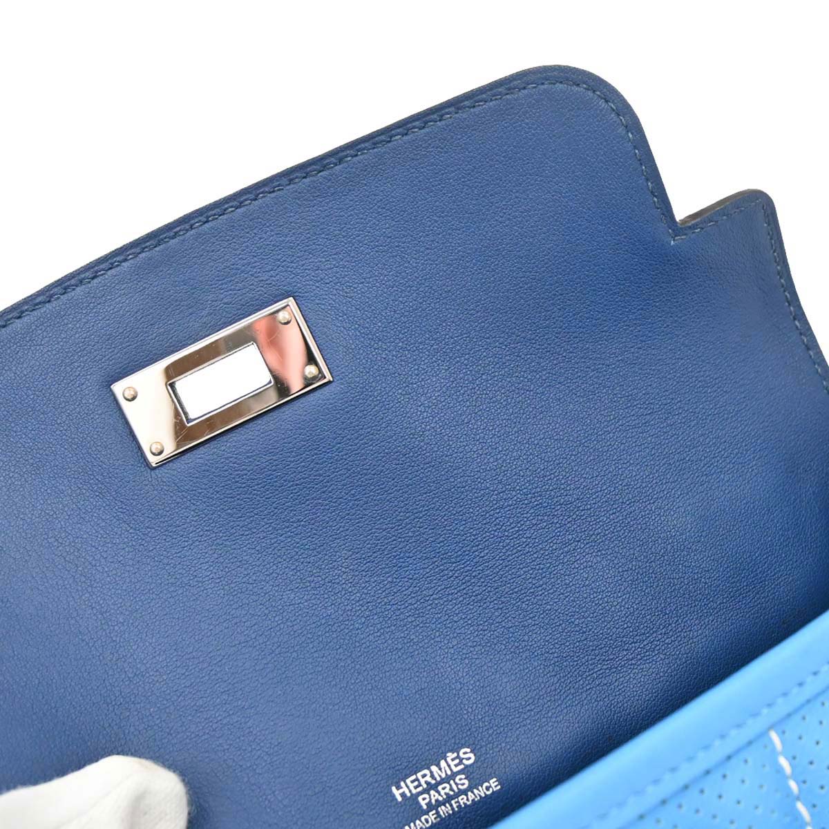 Hermes Bleu Paradis Swift Mini Berline Shoulder Bag