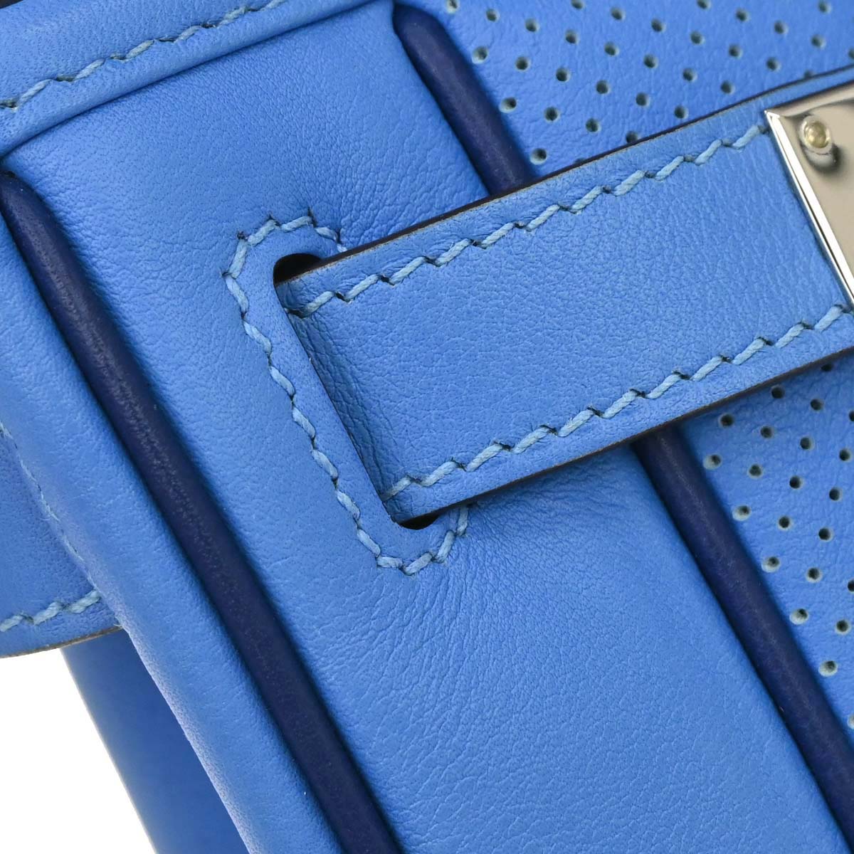 Hermes Bleu Paradis Swift Mini Berline Shoulder Bag