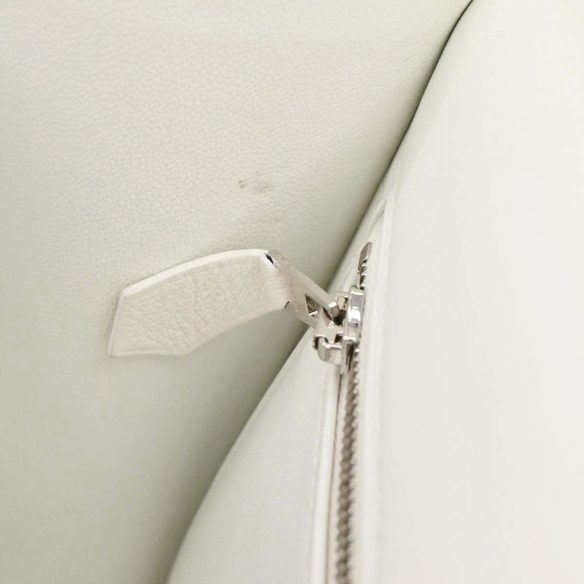 Hermes White Evercolor Constance 24 Shoulder Bag