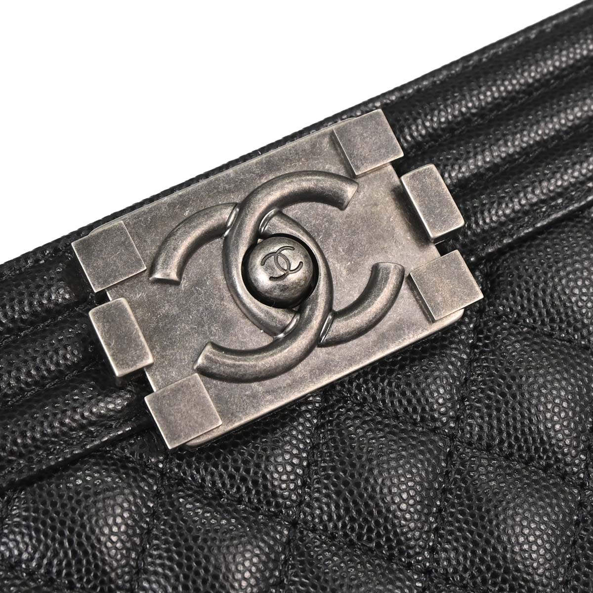 Boy Chanel 2019 Black Caviar Skin Small Chain Shoulder Bag