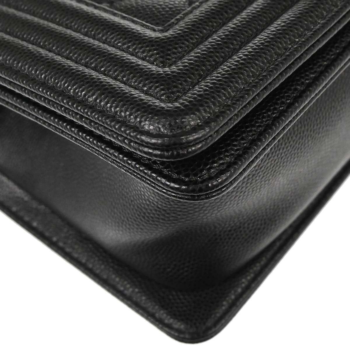 Boy Chanel 2019 Black Caviar Skin Small Chain Shoulder Bag