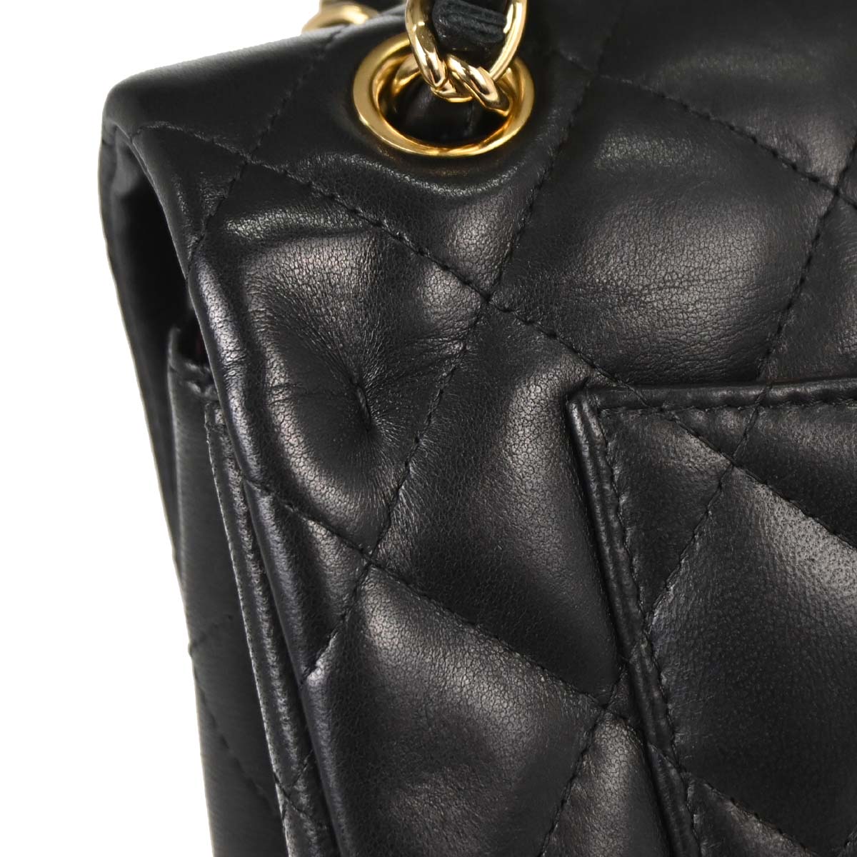 Chanel 2012-2013 Black Lambskin Jumbo Classic Double Flap Shoulder Bag