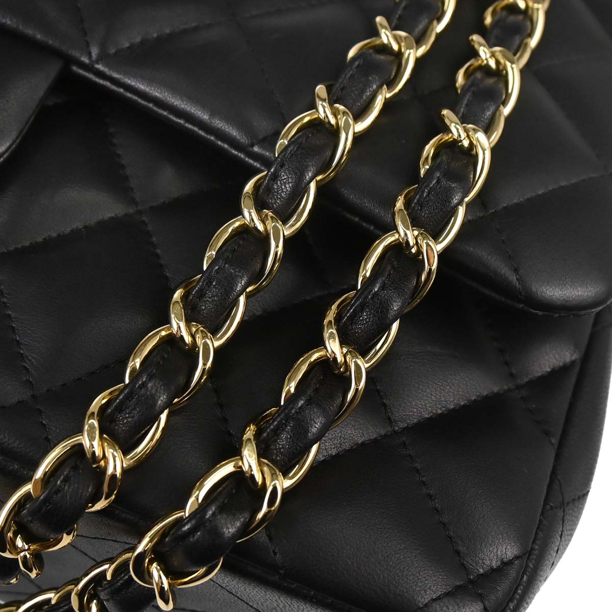 Chanel 2012-2013 Black Lambskin Jumbo Classic Double Flap Shoulder Bag
