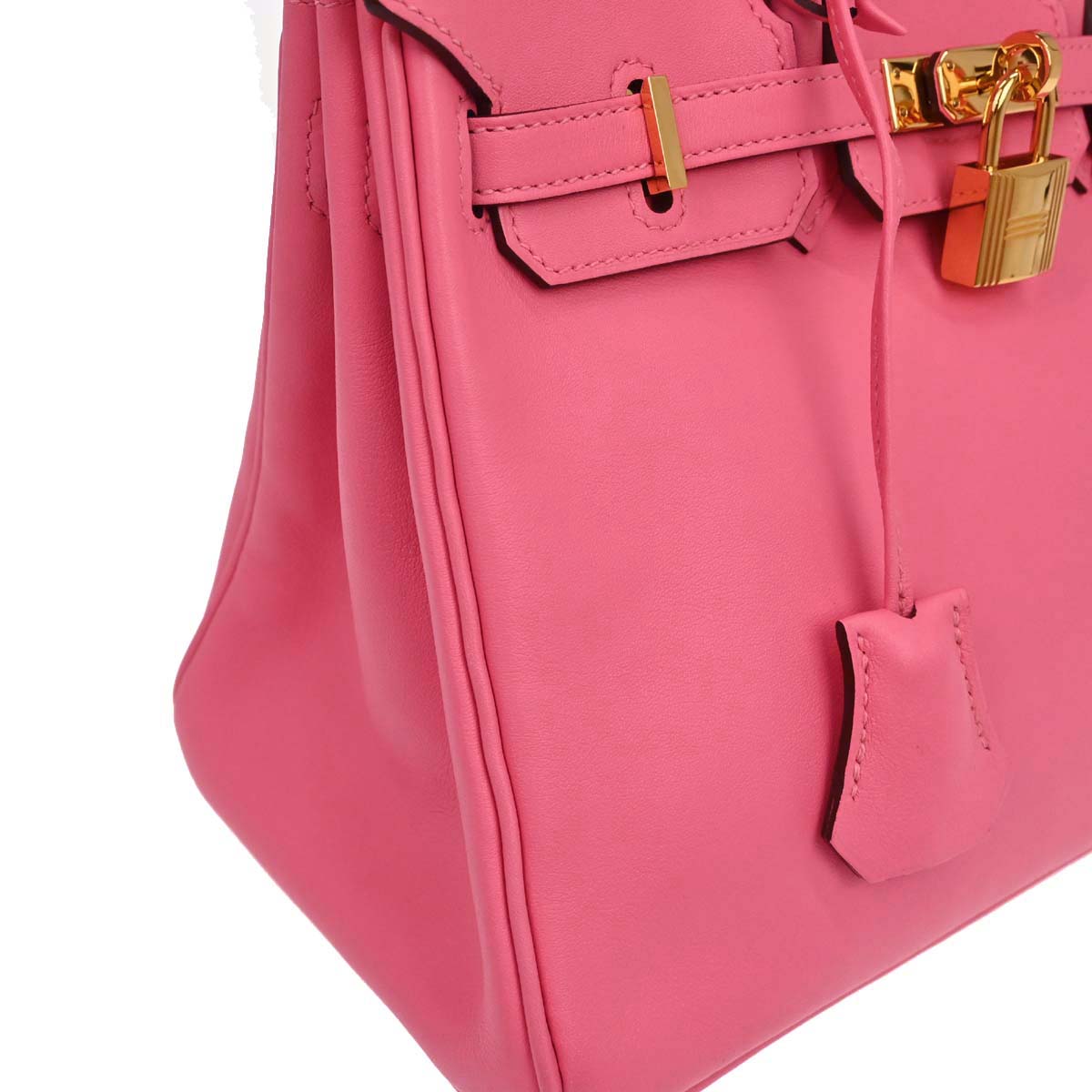 Hermes Rose Azalee Swift Birkin 25 Handbag