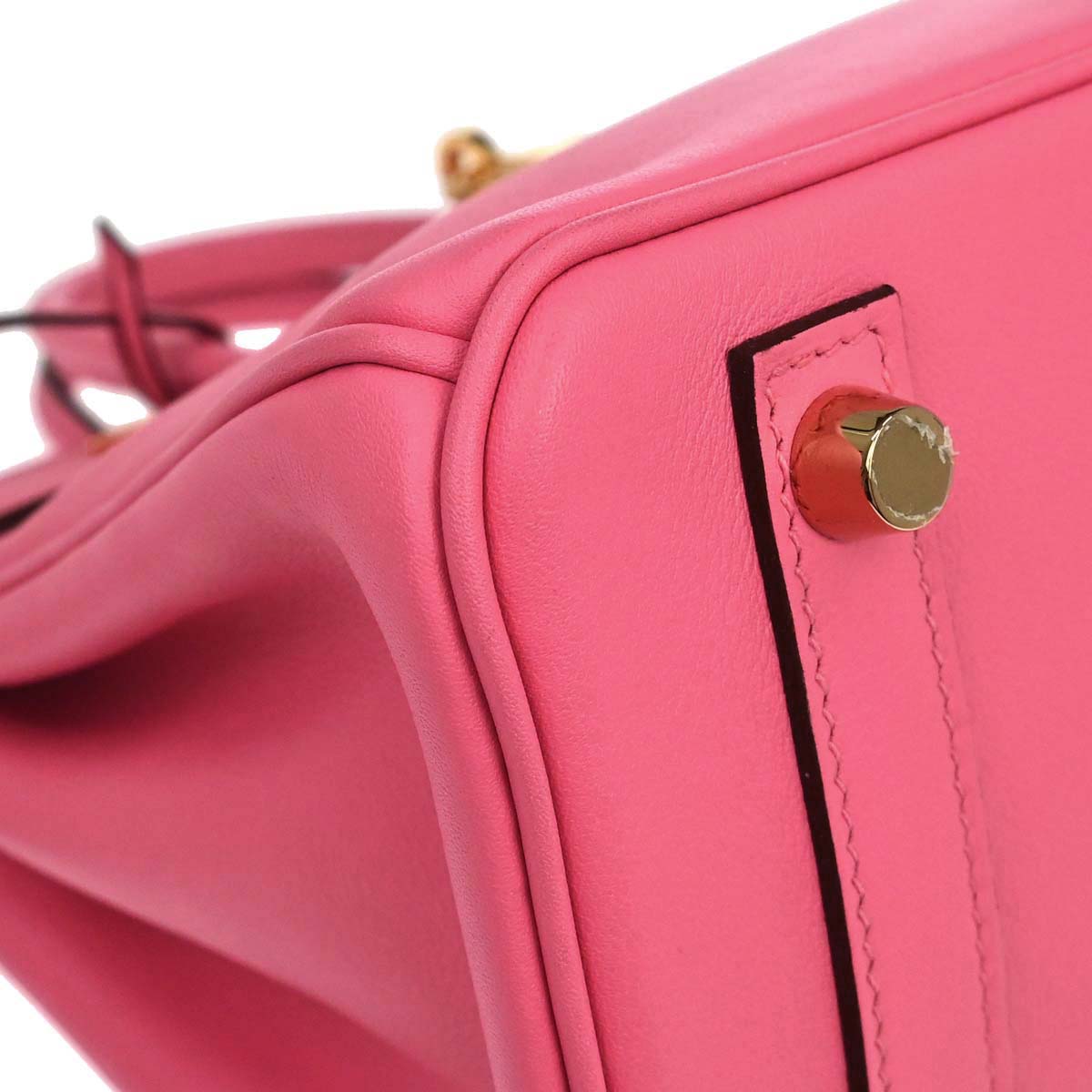 Hermes Rose Azalee Swift Birkin 25 Handbag