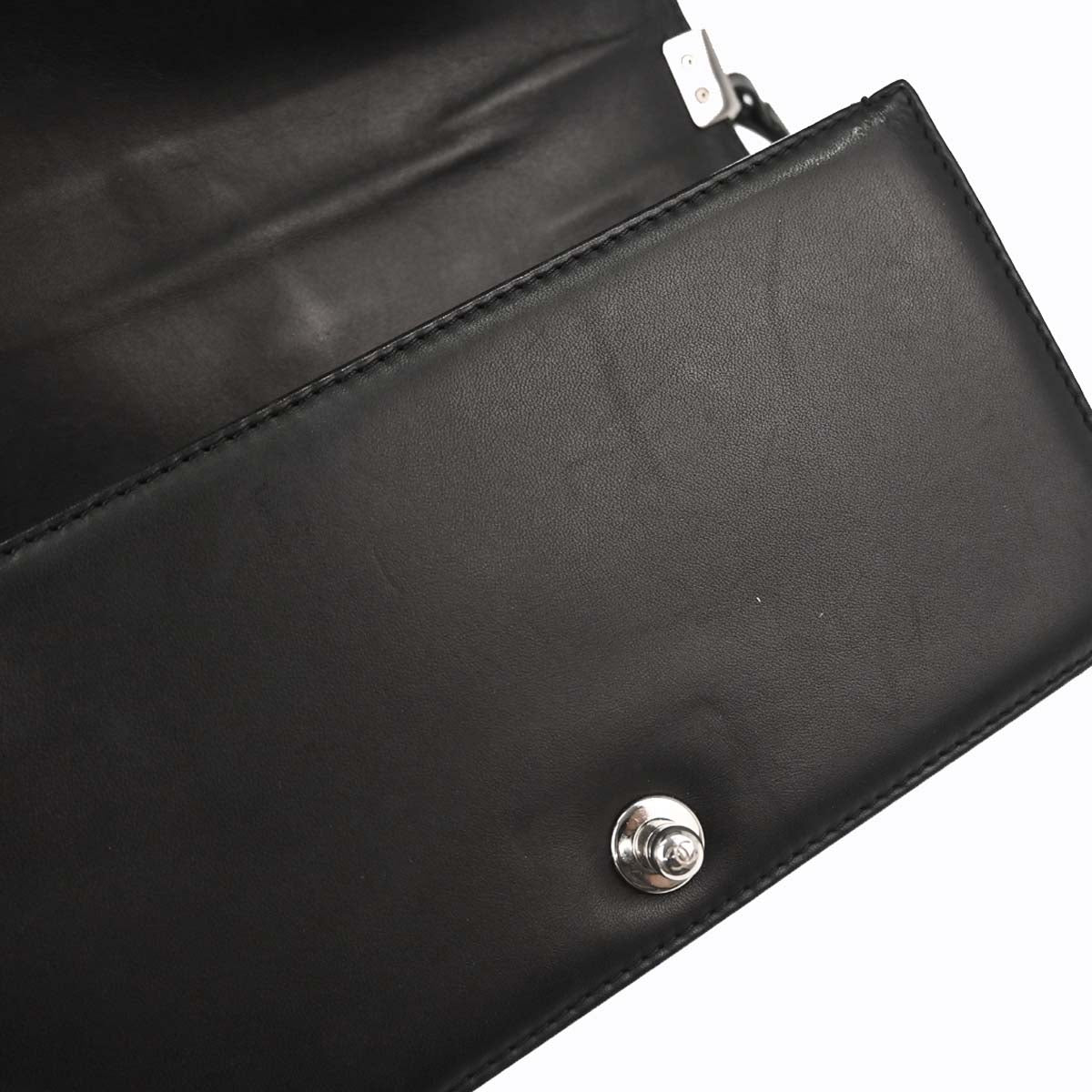 Boy Chanel 2014 Black Perforated Lambskin Medium Shoulder Bag