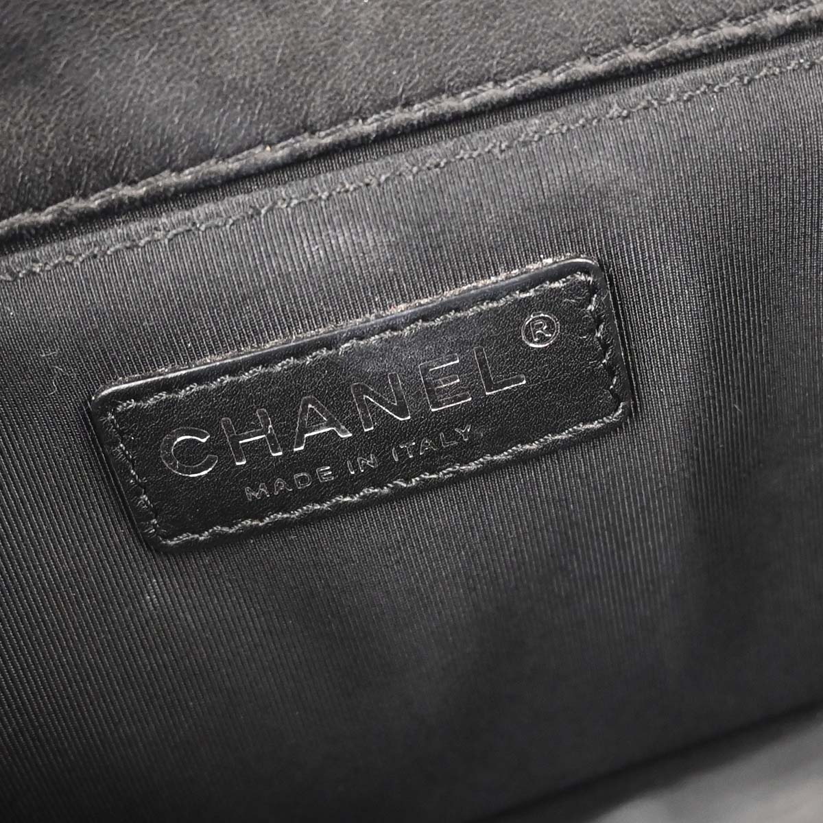 Boy Chanel 2014 Black Perforated Lambskin Medium Shoulder Bag