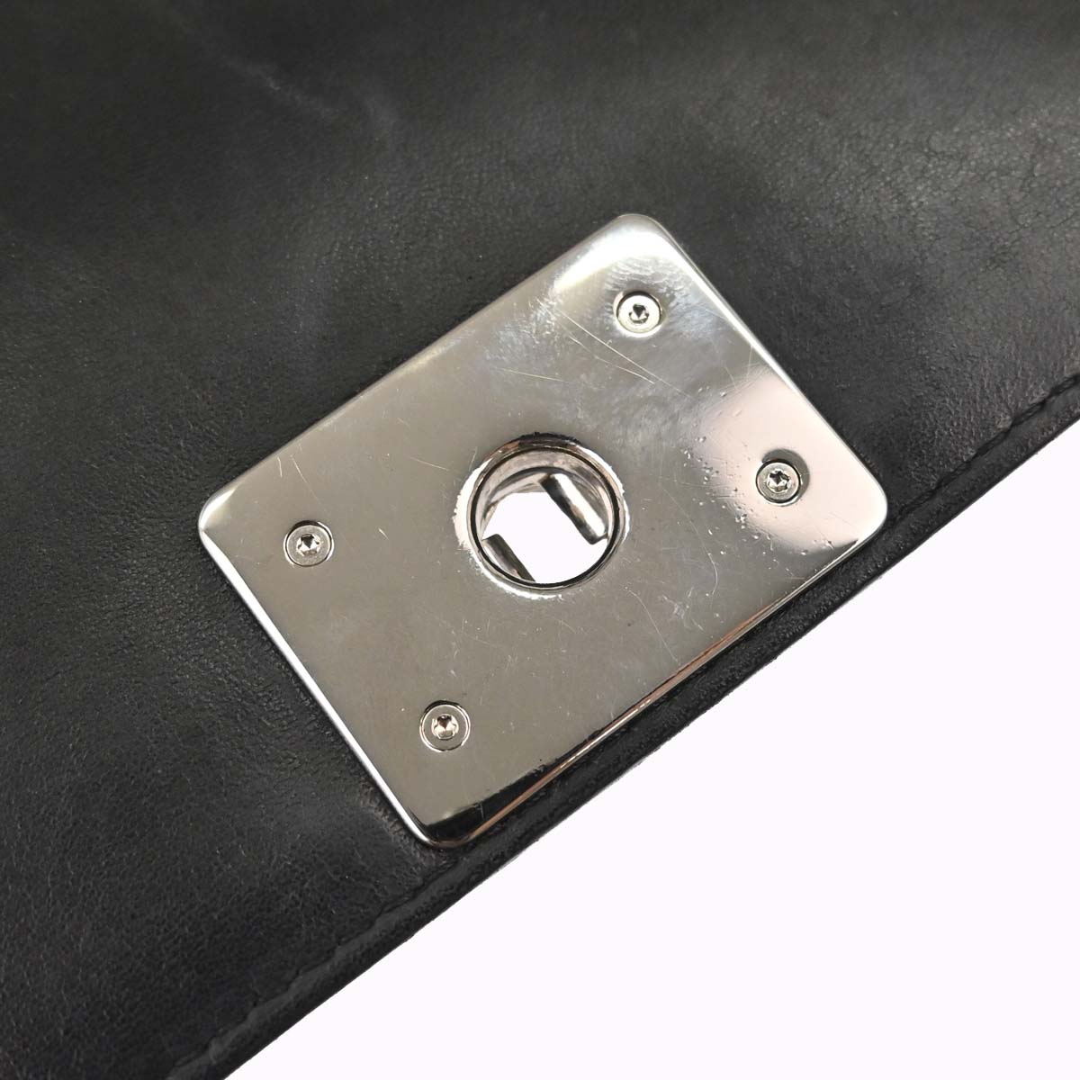 Boy Chanel 2014 Black Perforated Lambskin Medium Shoulder Bag