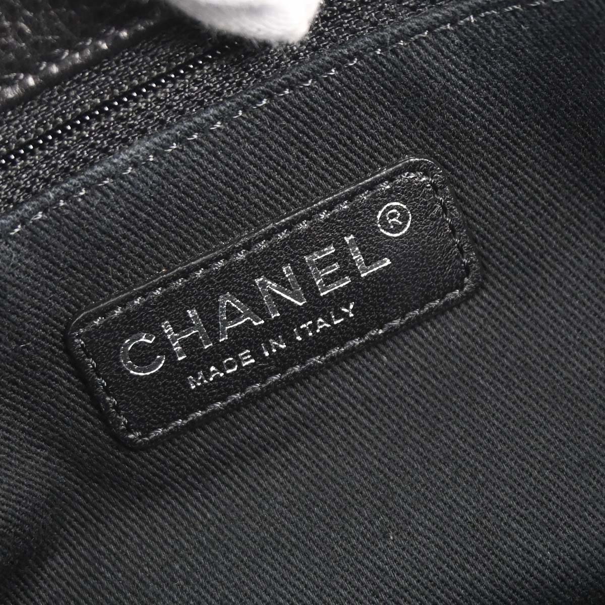 Chanel 2013-2014 Black Caviar Skin Timeless CC Chain Tote Bag
