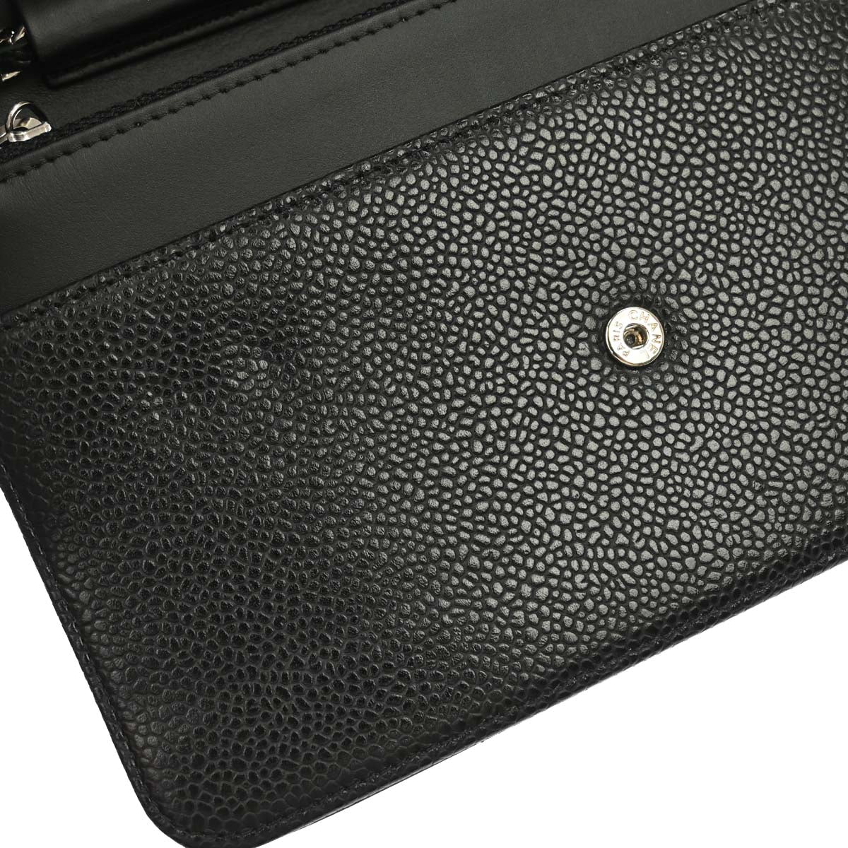 Chanel 2014-2015 Black Caviar Skin Timeless WOC Wallet on Chain Shoulder Bag