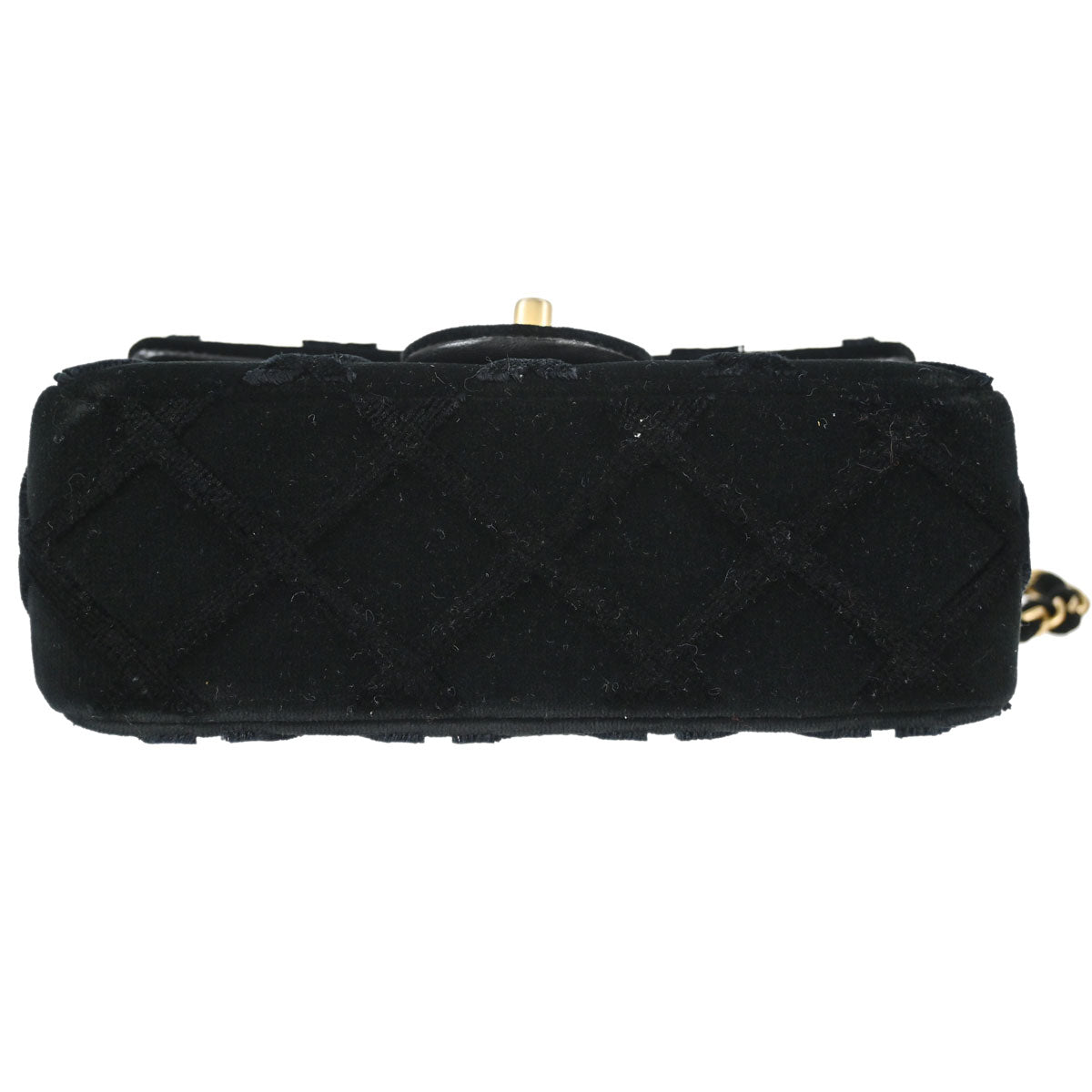 Chanel 2018 Black Velvet Classic Flap Shoulder Bag