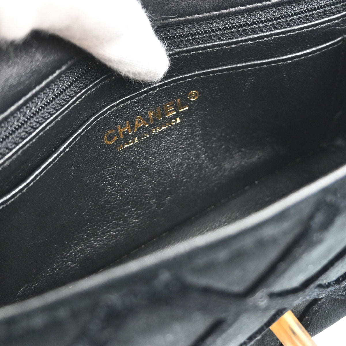Chanel 2018 Black Velvet Classic Flap Shoulder Bag