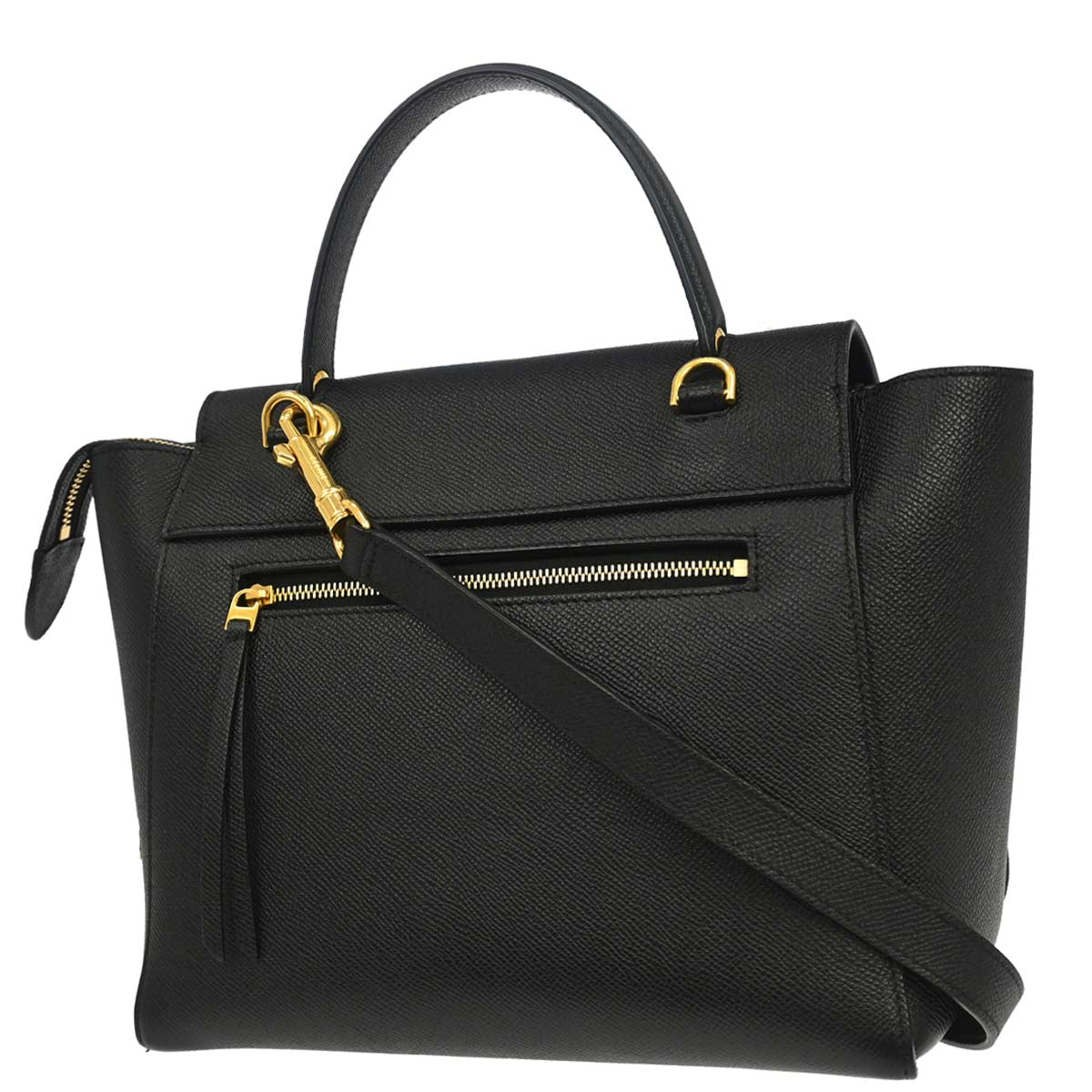 Celine Black Calfskin Belt Bag Micro 2way Shoulder Handbag