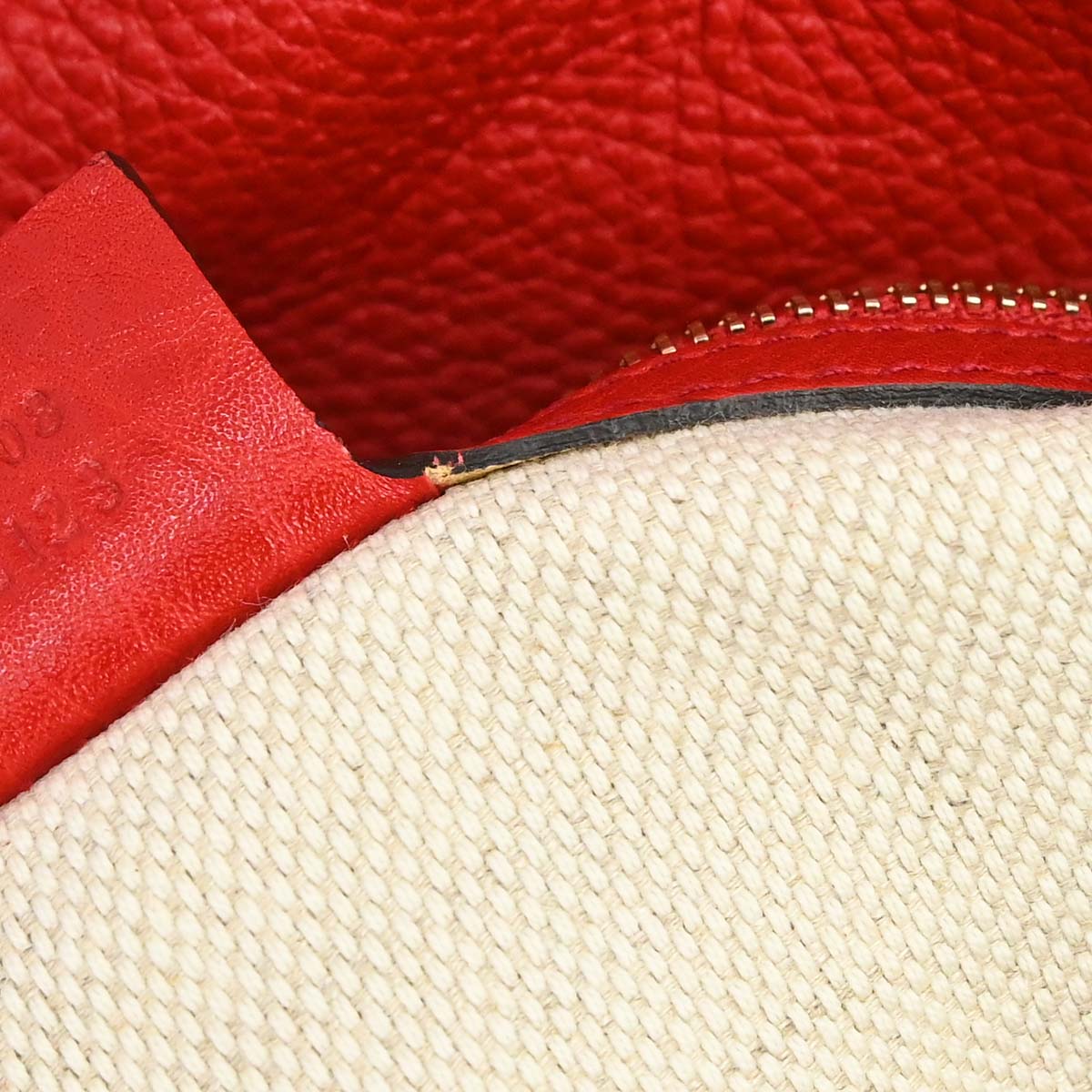 Gucci Red Calfskin Soho Handbag