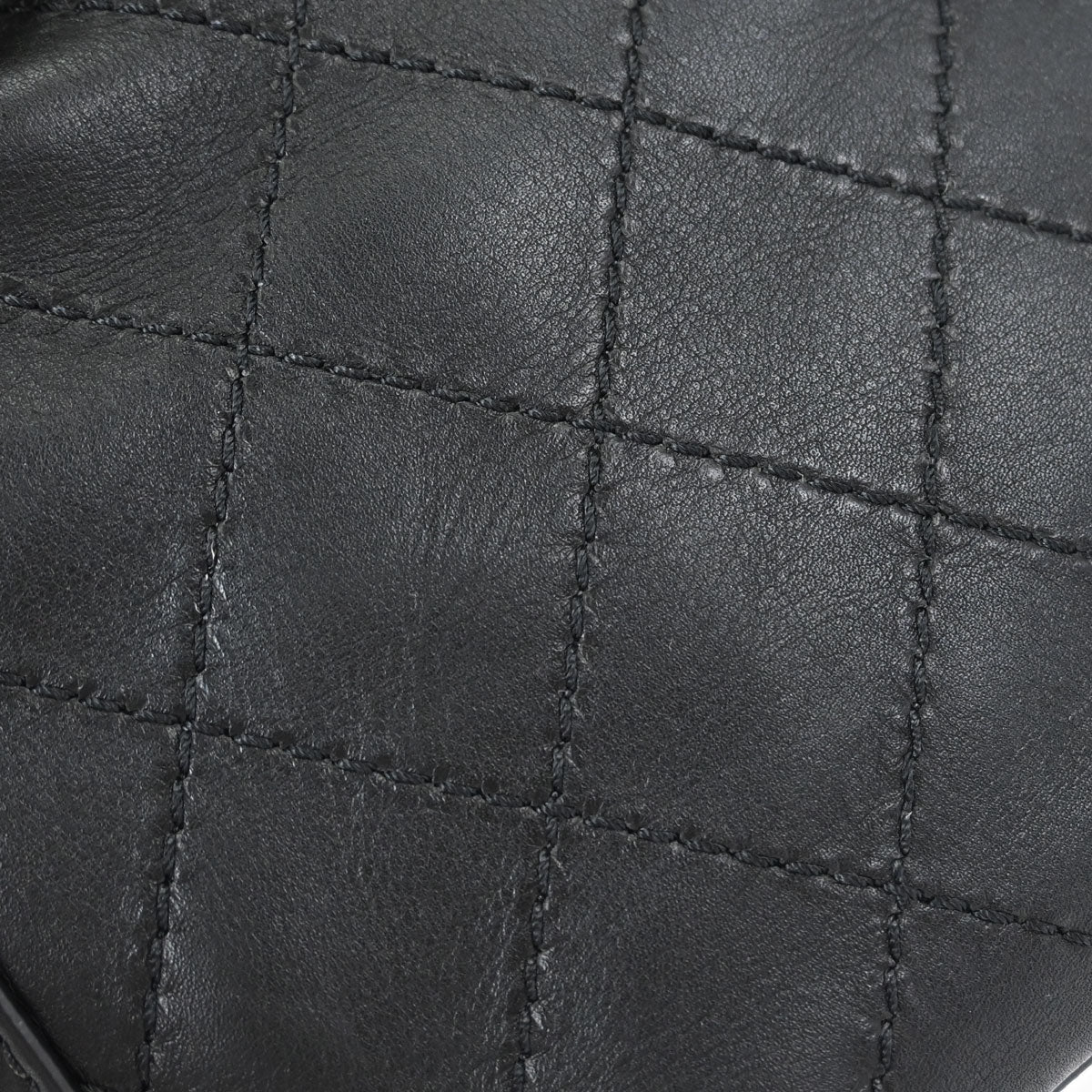 Chanel 2015-2016 Black Calfskin Wild Stitch CC Pocket Tote 2way Handbag