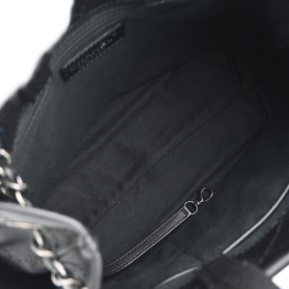 Chanel 2015-2016 Black Calfskin Wild Stitch CC Pocket Tote 2way Handbag