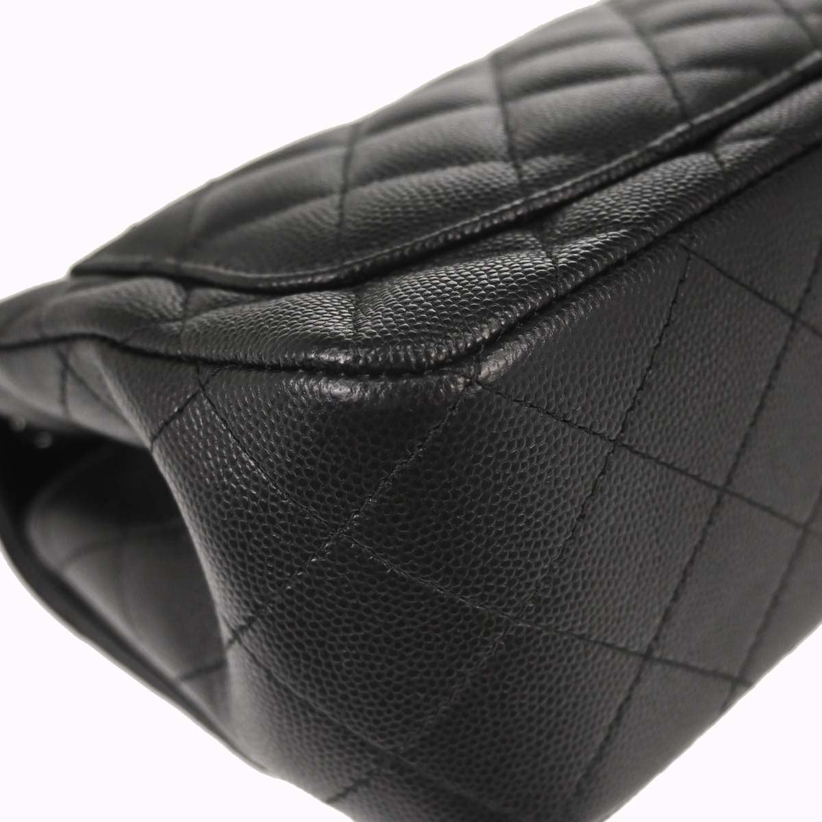 Chanel Black Caviar Skin Mini Classic Square Flap Shoulder Bag 17