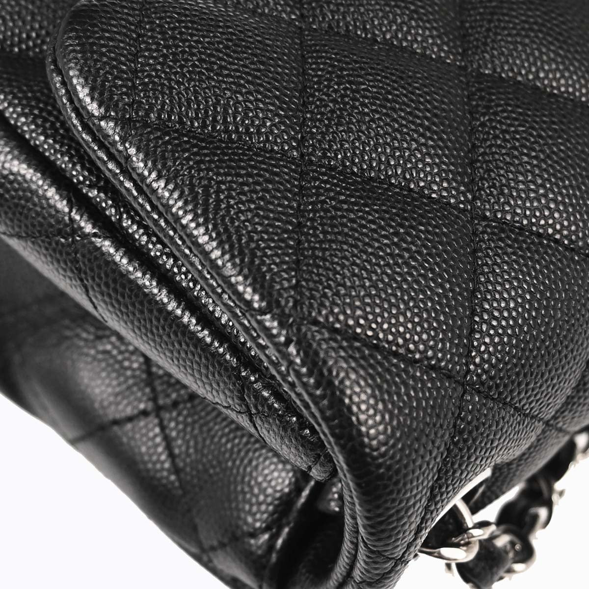 Chanel Black Caviar Skin Mini Classic Square Flap Shoulder Bag 17