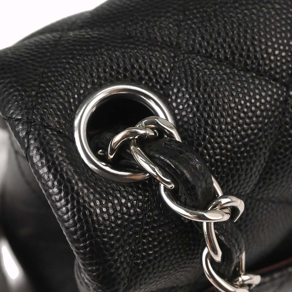 Chanel Black Caviar Skin Mini Classic Square Flap Shoulder Bag 17