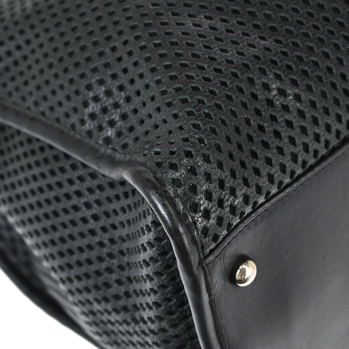 Chanel 2012-2013 Black Perforated Calfskin Up In The Air Tote 2way Chain Handbag