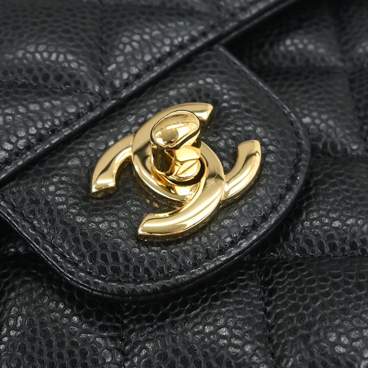 Chanel Black Caviar Skin Small Classic Double Flap Shoulder Bag