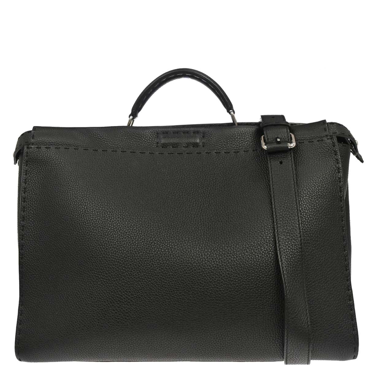 Fendi Black Selleria Peekaboo Fit 2way Shoulder Handbag