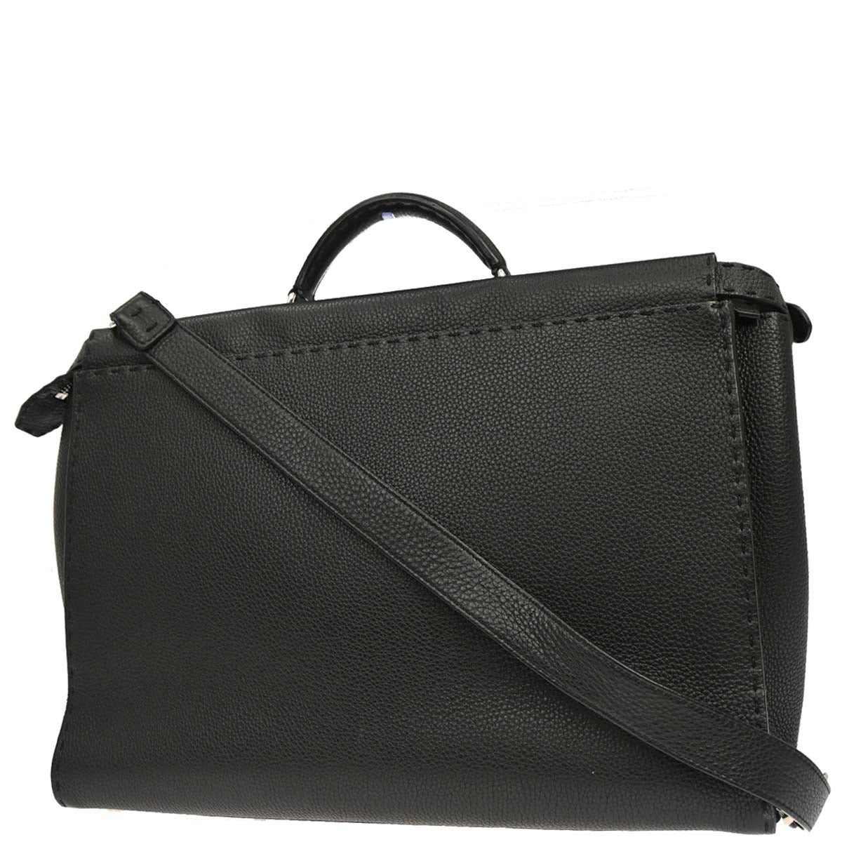Fendi Black Selleria Peekaboo Fit 2way Shoulder Handbag