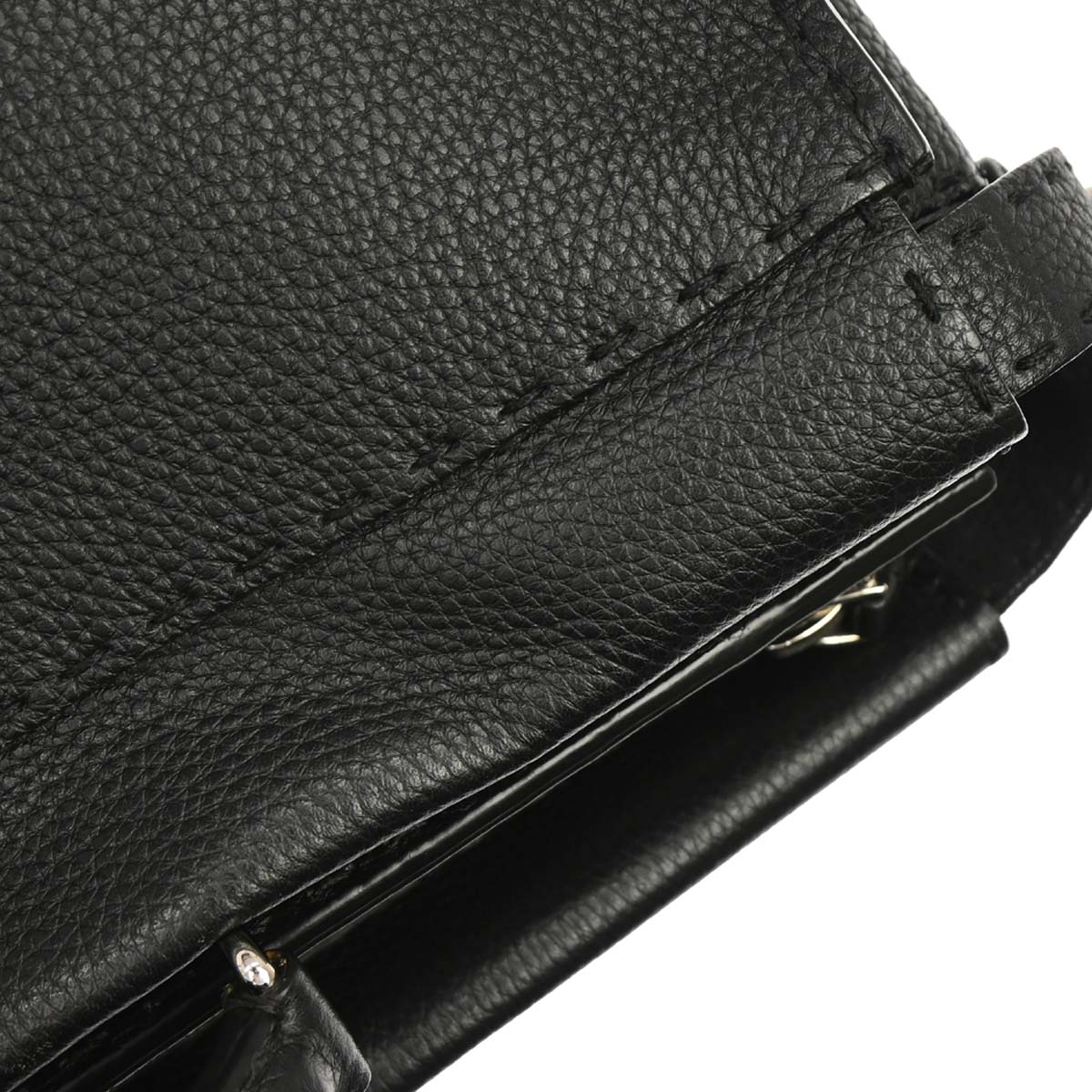 Fendi Black Selleria Peekaboo Fit 2way Shoulder Handbag