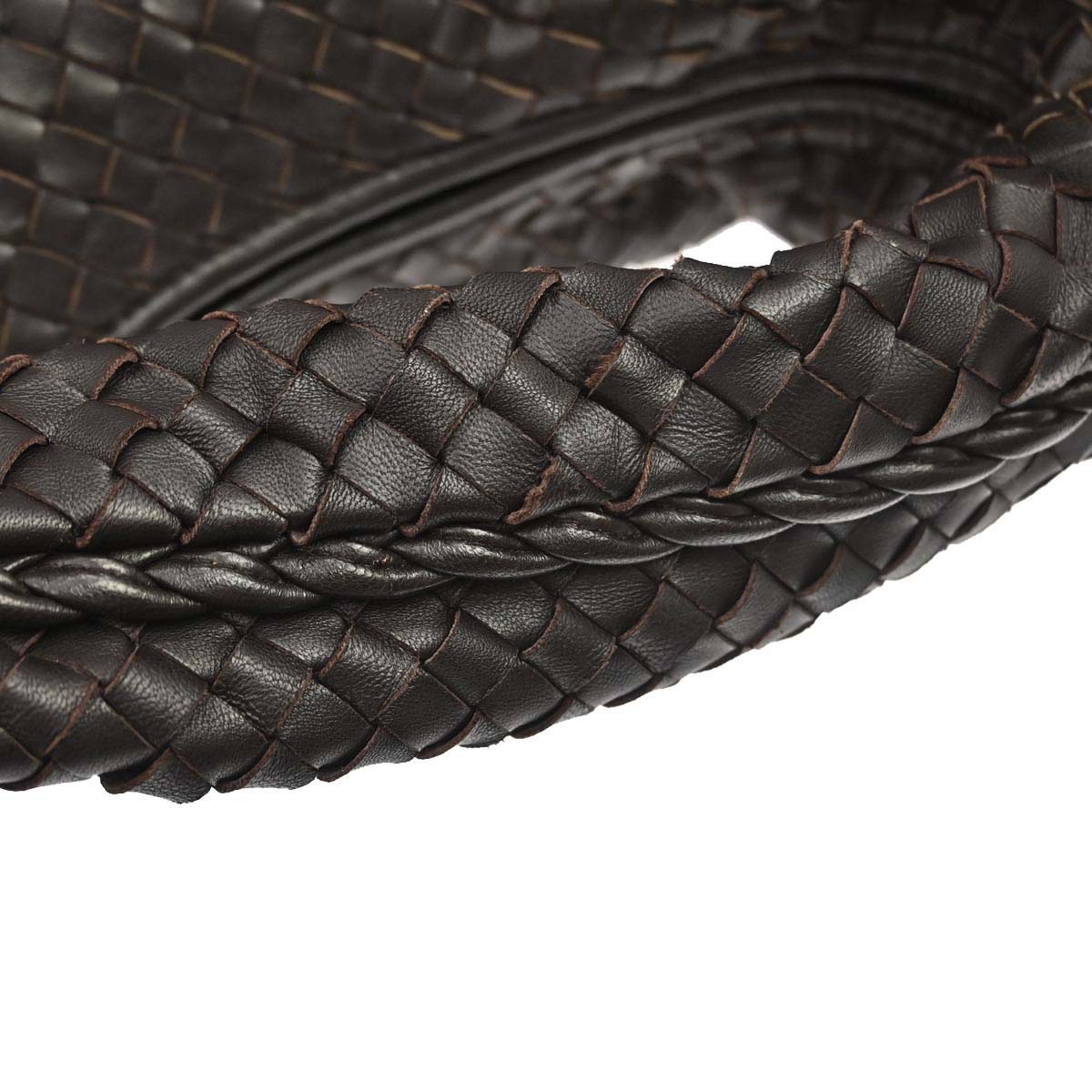 Bottega Veneta Brown Lambskin Intrecciato Hobo Handbag