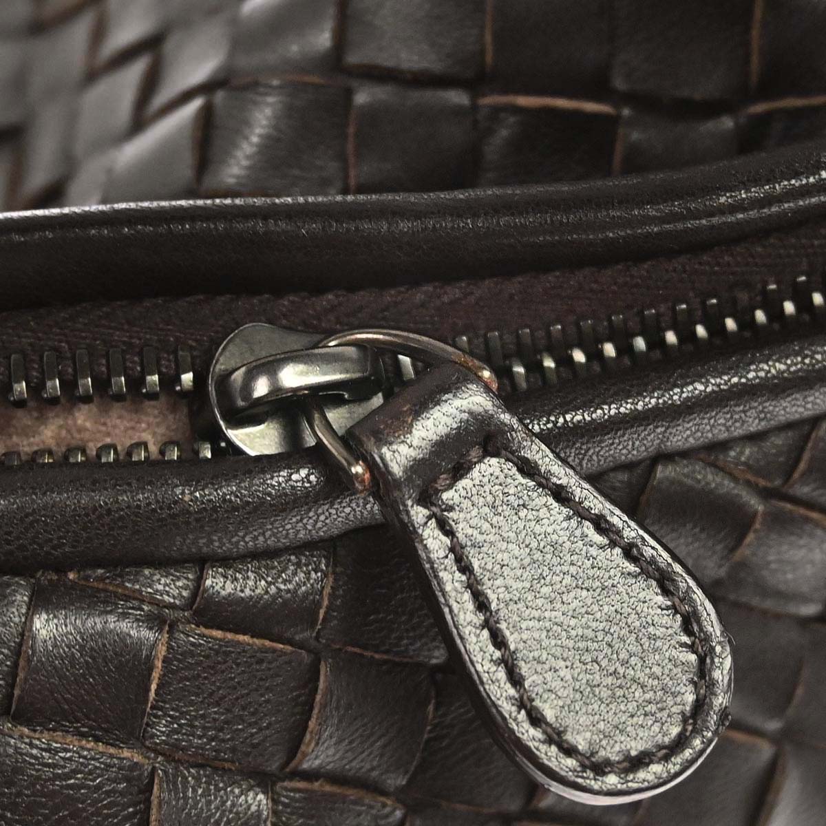 Bottega Veneta Brown Lambskin Intrecciato Hobo Handbag